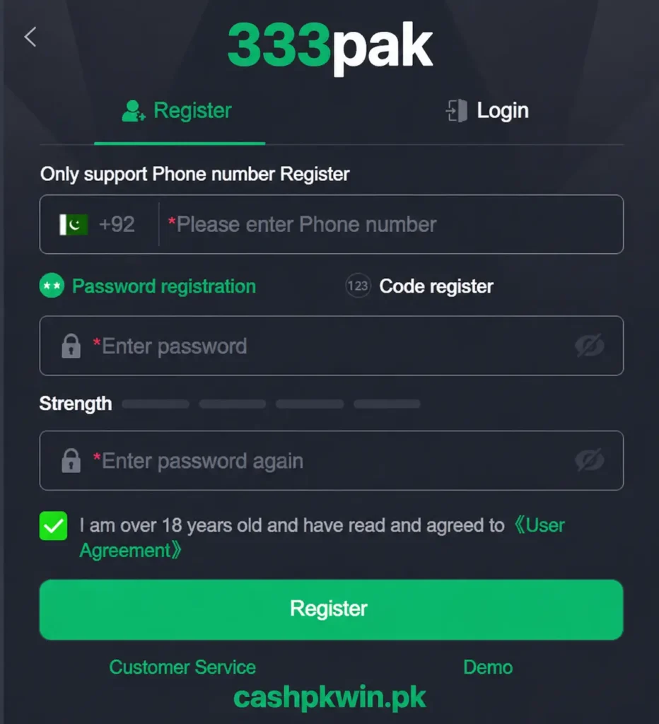 333pak register