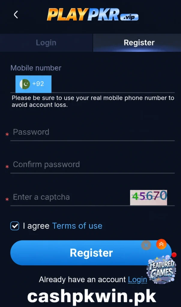 playpkr register